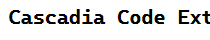 Cascadia Code ExtraLight